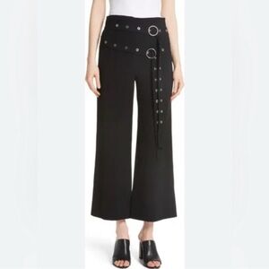 Cinq a Sept Women's Black Wide-Leg Belted Pants